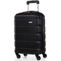 A2B Exodus Hard Sided Cabin Suitcase, 4 Wheel Carry On Travel Luggage in Black | Size: Small