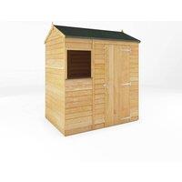 Mercia 6 x 4 Feet Overlap Reverse Apex Shed - L131.3 x W181.8 x H208.3 cm in Brown