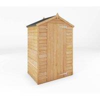 Mercia 3 x 4 Feet Overlap Apex Windowless Shed - L85.9 x W131.3 x H185.6 cm in Brown
