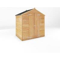 Mercia 4 x 6 Feet Overlap Apex Windowless Shed - L120.9 x W190.4 x H198.6 cm in Brown
