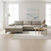 Abakus Direct Venice Chenille Corner Left Sofa with Extra-wide Padded Arms in Taupe