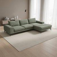 Abakus Direct Venice Chenille Corner Right Sofa with Extra-wide Padded Arms in Light Green