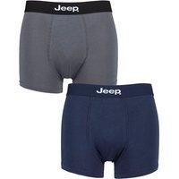 Jeep Men's 2 Pack Plain Fitted Bamboo Trunks in Dark Navy | Size: Small