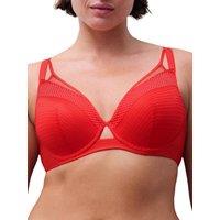 Chantelle Women's Play Plunge T-Shirt Bra in Red | Size: 36F