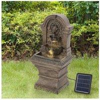 Living and Home Garden Decor Solar-Powered Water Fountain in Natural