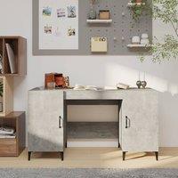 Berkfield Home Desk Concrete Grey 140x50x75 cm Engineered Wood | Size: 140 x 50 x 75 cm