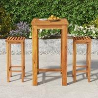 Berkfield Home 3 Piece Garden Bar Set Solid Wood Acacia in Brown