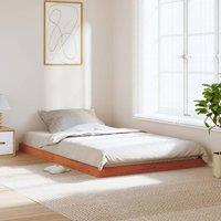 Berkfield Home Bed Frame without Mattress Wax Brown 120x200 cm Solid Wood Pine | Size: Small Double