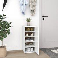 Berkfield Home Shoe Cabinet White 32x35x70 cm Engineered Wood | Size: 32 x 35 x 70 cm
