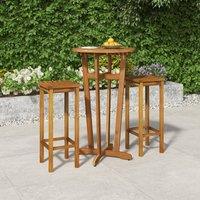 Berkfield Home 3 Piece Garden Bar Set Solid Wood Acacia in Brown