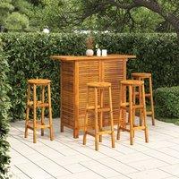 Berkfield Home 5 Piece Garden Bar Set Solid Wood Acacia in Brown
