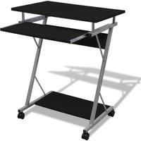 Berkfield Home Compact Computer Desk with Pull-out Keyboard Tray Black