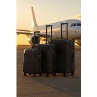 Neo 3 Piece Hard Shell Luggage Suitcase Set in Black | Size: 3 Pack
