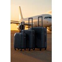Neo 3 Piece Hard Shell Luggage Suitcase Set in Navy | Size: 3 Pack