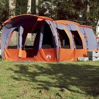 Berkfield Home Family Tent Tunnel 8-Person Grey Waterproof