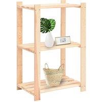 Berkfield Home 3-Tier Storage Racks 10 pcs 60x38x90 cm Solid Pinewood 150 kg in Beige | Size: 60 x 38 x 90 cm