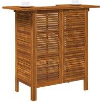 Berkfield Home Bar Table 110x50x105 cm Solid Acacia Wood in Brown | Size: 110 x 50 x 105 cm