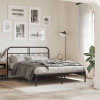 Berkfield Home Metal Headboard Black 150 cm