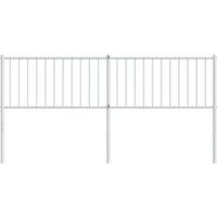 Berkfield Home Metal Headboard White 180 cm