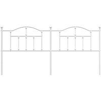 Berkfield Home Metal Headboard White 200 cm