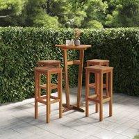 Berkfield Home Bar Stools 4 pcs Solid Wood Acacia in Brown