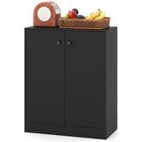 Costway 2-Door Storage Cabinet Buffet Cabinet w/ 3 Shelves Sideboard Kitchen Hallway in Black