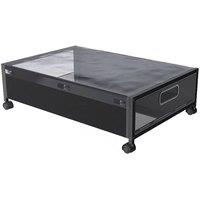 VOGREX 1x Underbed Storage Box Shoes Clothes Bedding Duvet Organizer in Black