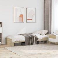 Berkfield Home Bed Frame without Mattress Sonoma Oak 100x200 cm Engineered Wood in Brown