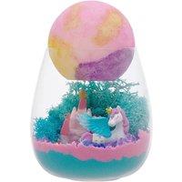 H&O Direct Unicorn & Castle DIY Terrarium Craft Kit for Kids Set with Moon Lamp