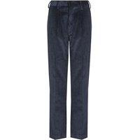 David Luke Men's Junior Cord School Trousers in Navy | Size: 36 inches
