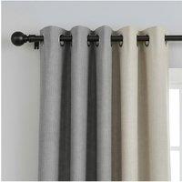 Living and Home Glossy Black Metal Telescopic Curtain Rod with Brackets | Size: 180 cm