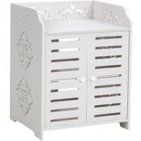 Dprodo PVC Wood Plastic Shoe Storage Cabinet in Cool White | Size: 1 Pack