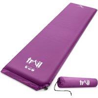 Trail Outdoor Leisure Single Camping Mat Self Inflating Inflatable Roll Mattress Extra Thick 5cm Trail in Purple