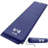 Trail Outdoor Leisure Single Camping Mat Self Inflating Inflatable Roll Mattress Extra Thick 5cm Trail in Blue