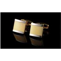 Charles William Men's Luxury Ridged Gold & Silver Cufflinks in Stunning Combination