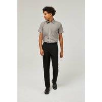 TRUTEX Men's 2 Pack Short Sleeve Non-Iron Boys' School Shirts in Grey | Size: 17.5 inches