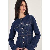 NastyGal Women's Utility Tailored Denim Top in Indigo | Size: 10