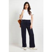 Wallis Women's Ponte Side Stripe Trouser in Navy | Size: 18