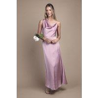 Oasis Women's Strappy Cowl Neck Maxi Bridesmaid Dress in Blush | Size: 14