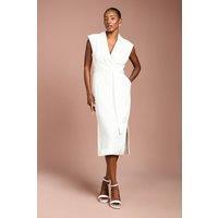 Coast Women's Tux Satin Dress in Ivory | Size: 10