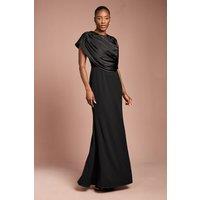 Coast Women's Slinky Draped Detail Fishtail Maxi Dress in Black | Size: 10