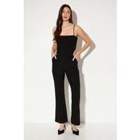MissPap Women's Tailored Cut Out Corset Jumpsuit in Black | Size: 16