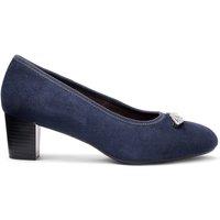 Hotter Women's Wide Fit 'Strut' Court Shoes in Navy | Size: 6.5