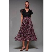 Jolie Moi Women's Two Tone Chiffon Midaxi Dress | Size: 8