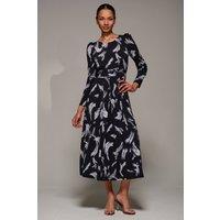 Jolie Moi Women's Puff Long Sleeve Jersey Maxi Dress | Size: 10