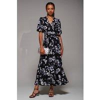 Jolie Moi Women's Puff Sleeve Jersey Maxi Dress | Size: 12