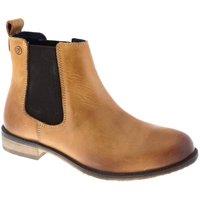 Frank James Women's Aintree Leather Pull On Chelsea Boots in Camel | Size: 6