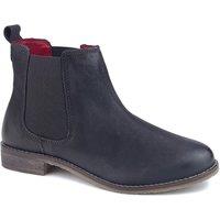 Frank James Women's Aintree Soft Nubuck Leather Red Chelsea Boots in Black | Size: 4