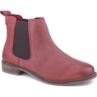 Frank James Women's Aintree Soft Nubuck Leather Red Chelsea Boots | Size: 4