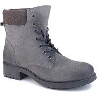 Frank James Women's Warwick Suede Leather Lace Up Boots in Grey | Size: 6